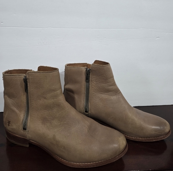 Frye Women\'s Tan Leather Ankle Boots Sz.9B